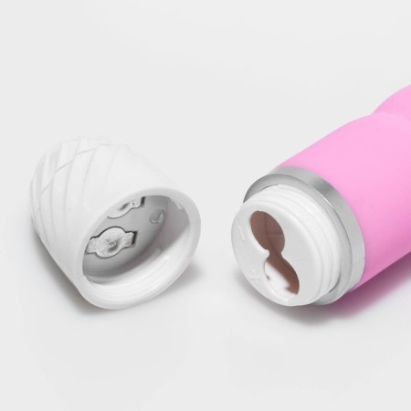 Vibrator with stimulation of the point G, 17x3.5 cm, pink-2
