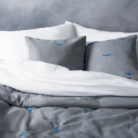 Set "Flash": a bedspread 160 x 220 cm, pillowcase 40 x 40 cm - 2 pcs, color gray-2