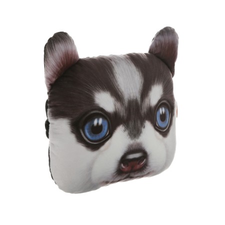 Pillow on the headrest Matech Animals Line, Husky 30 x 25 x 10 cm, brown, white-1