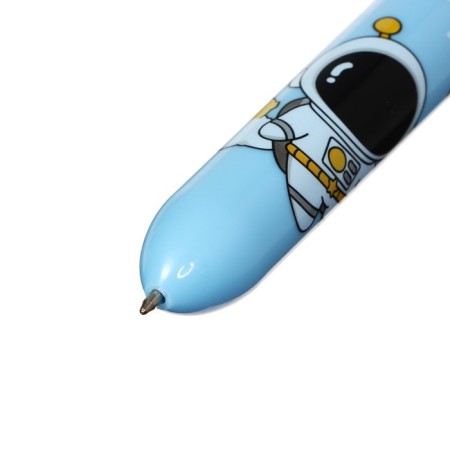 Automatic ballpoint handle 10 color, rod 0.7 mm, "astronaut", mix-2