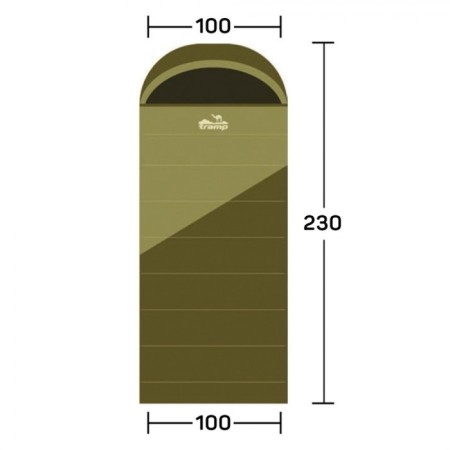 Spring bag Tramp Kingwood Wide, blanket, 2 layers, left, 100x230 cm, -5 ° C-10