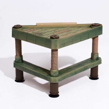 Platform for turtles on adjustable supports with a floating bridge-3