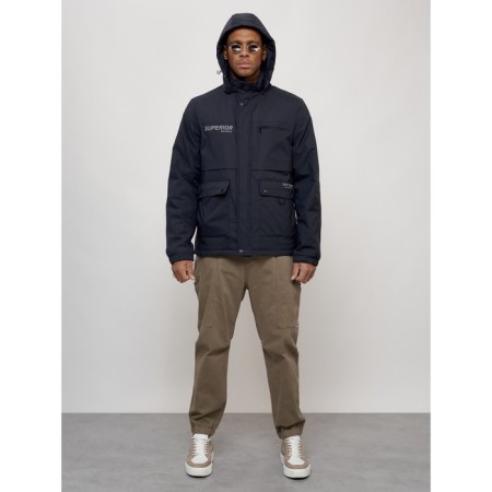 Sports male jacket, size 52, dark blue color-11