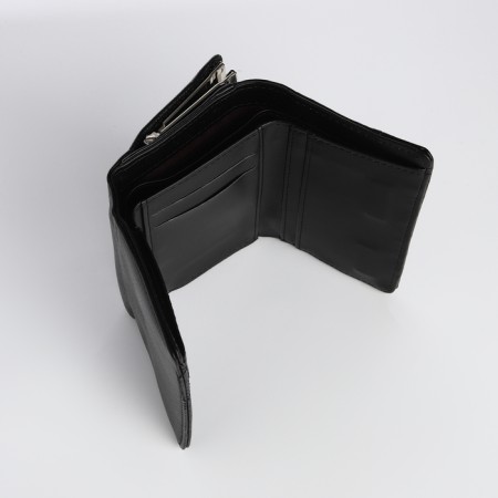 Women's wallet on a magnet, black color-4