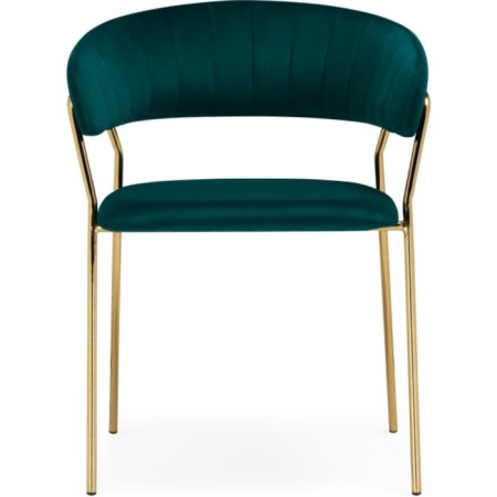 CHARTAL SHAMELIA 1 metal/velor, gold/green 60x52x79 cm-1