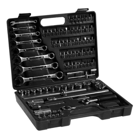 A set of tools in the case of the tundra, automobile, 1/2 "and 1/4", 98 items