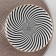 Ceramic dessert “spiral” plate, d = 20.5 cm, black and white color