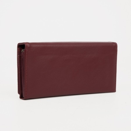 Women's wallet on magnets, burgundy color-1