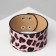 Bracelet Skin "Safari" Leopard, wide, black pink color, 23.5 cm