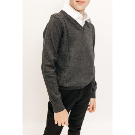 Jumper for boys, height 170-176 cm, dark gray color-3