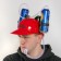 Helmet "King of parties", with holes for banks, mix