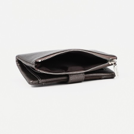 Women's wallet on the button, bronze color-2