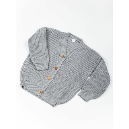 Cardigan Children's Knit, height 146 cm, gray color-9