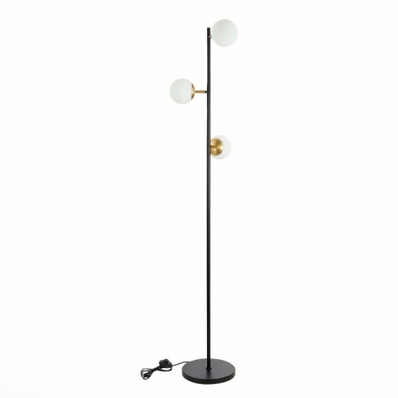 Floor lamp EVOLUCE. Sle220405-03. Forli. 3x60 watts, E27, 26x26x165 cm, black color, brass-3