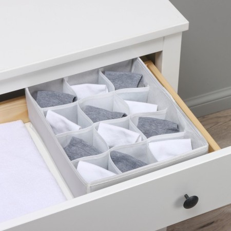 Organizer for linen 12 cells LadOM, 32x24x12 cm, color gray color-9