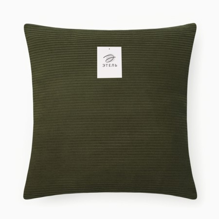 Case on the pillow of Ethel Velour 43*43 cm, central green, 100% polyester-5