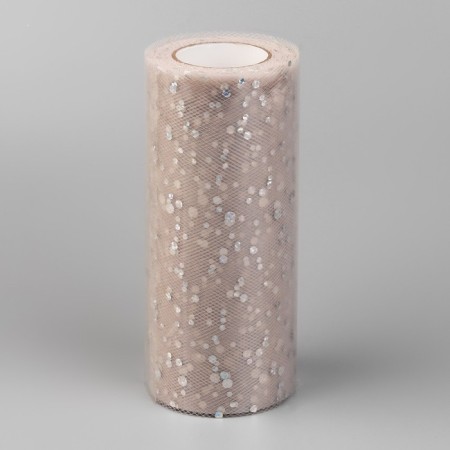 Fatin with sparkles, 15 cm, 11 ± 1 g/sq.m, 23 ± 1 m, color beige No. 37-2