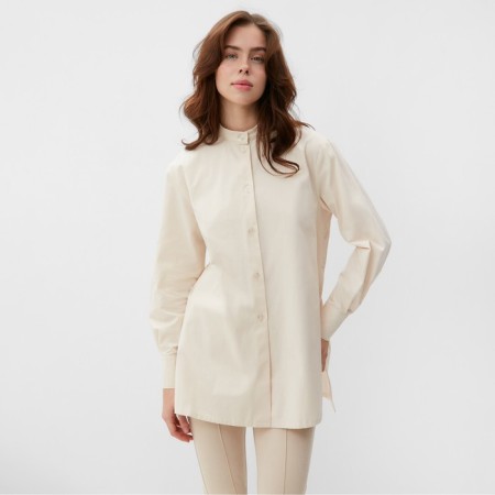 Women's shirt minku: casual collection beige color, river 48