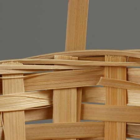 Wicker basket, d21 x 10/34 cm, bamboo-3