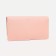 Women's wallet on the button, pink color