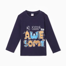 Longslit for the boy, the color is dark blue, height 98 cm
