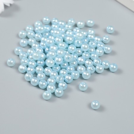 Beads for creativity plastic "Blue ice" set 20 g d = 0.6 cm