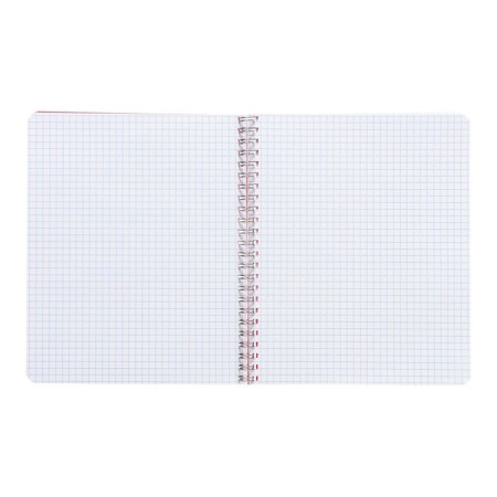 Notebook on the crest A5 48 sheets in the Calligrata cage red, plastic cover, offset block-1