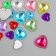 Decorative rhinestones "Hearts 2" 1.2x1.2 cm; 1.8x1.8 cm set 8 grams