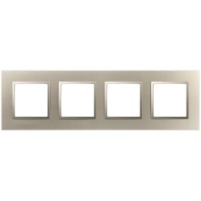 Frame for sockets and switches ERA ELEGANCE 14-5014-04 Classic, 4 posts, champagne