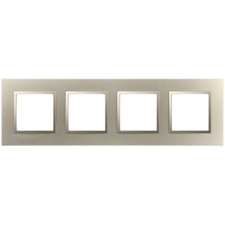 Frame for sockets and switches ERA ELEGANCE 14-5014-04 Classic, 4 posts, champagne