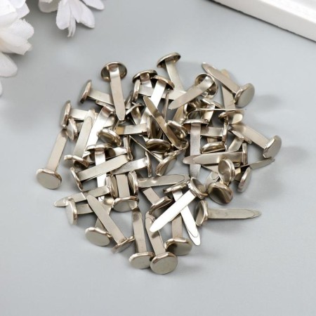 Brads for creativity metal "silver" set of 50 pcs 1.9 cm-2