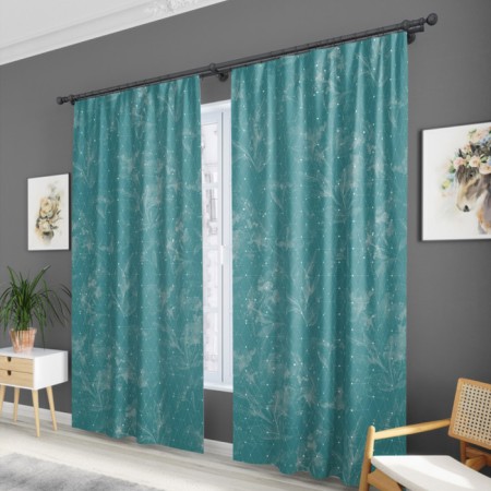 Set of curtains 145x260cm-2pcs, diz. 069, Gabardin, p/e 100%