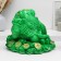 Piggy bank "Toad on money" Green, 22x25x23cm