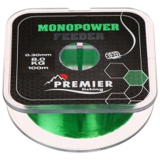 Premier Fishing Monopower Feeder, diameter 0.3 mm, test 8 kg, 100 m, green