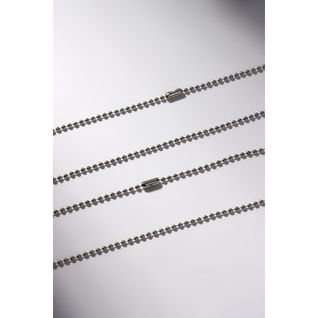 Kulons "Demetrons" yin-yang, black and white color in silver, 44 cm-3