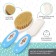 A set of combs with nylon bristles m & in, blue color
