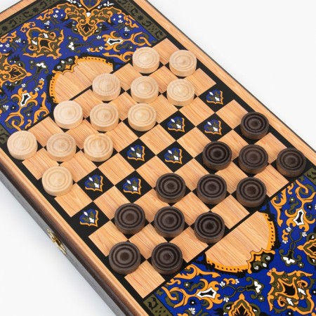 Wooden backgammon large, board game "Wolf", 50 x 50 cm, with checkers-2