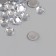 Decor for creativity plastic "Rhinestones Round. Transparent" (set 40 pcs) 1x1 cm