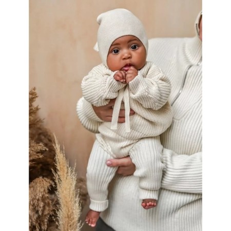Knitted Children's Pure Love Buddy, height 68 cm, milk color-12