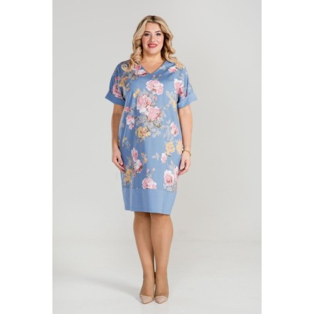 Women's dress, size 52, blue color-3