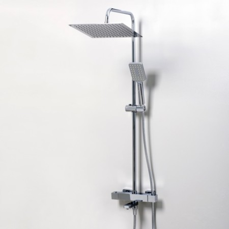 Shower system Wasserkraft A19901, tropical shower, thermostat, hand watering can, chrome-1