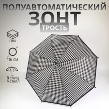 Umbrella - semi -automatic cane, 8 spokes, r = 51/58 cm, d = 116 cm, black color is black
