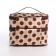 Cosmetic bag, 2 parts on lightning, beige/brown color