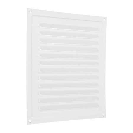 Ventilation grate Zein Lux RM1919, 190 x 190 mm, with a grid, metal, white-4
