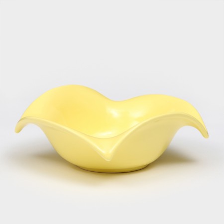 Ceramic “drop” plate, 23 cm, yellow, 1 variety, Iran-1