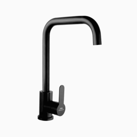 Fashun A54201-7 kitchen mixer, single-leaf, 35 mm cartridge, stainless steel, black