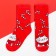 New Year's socks KAFTAN "Cat" rr 14-16, red