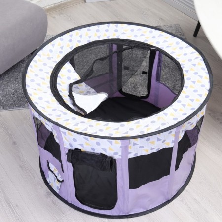 An animal aviary, a tent with a pattern, round, 90 x 55 cm, purple-9