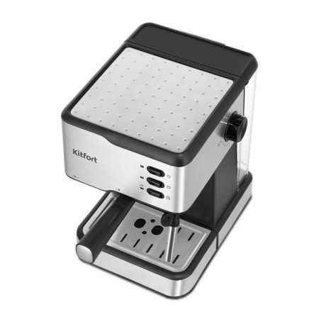 Coffee machine KitFort KT-7233, Rozhkova, 950 W, 1.5 l, cappuccino, black-silver-silver-4