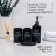 A set of accessories for the bathroom "Loft", 4 items (soap dish, soap dispenser 420 ml, 2 cups), black color